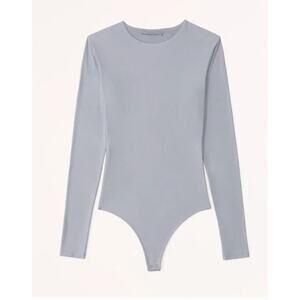 Abercrombie & Fitch Women's Soft Matte Seamless Long-Sleeve Crew Bodysuit Size S